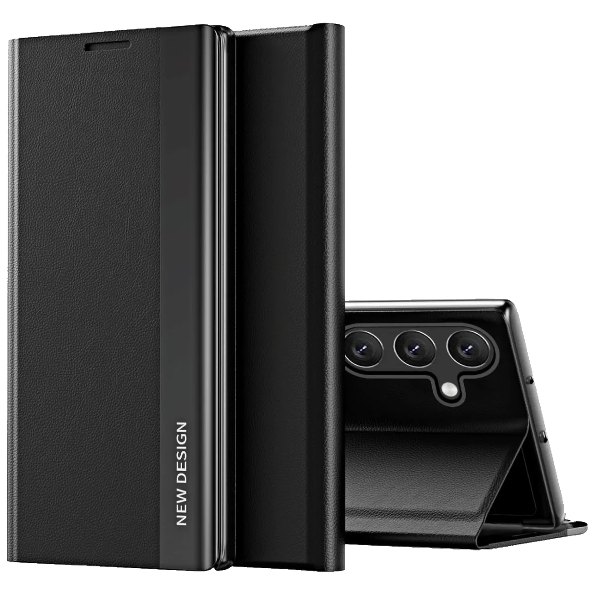NN-Su Futrola preklopna za Samsung A15, koža, crna - Galaxy A15 Leather Phone Case