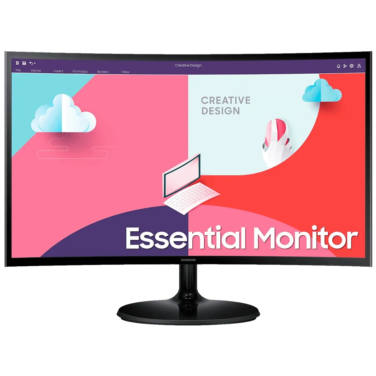 Samsung Monitor 27", Zakrivljeni, FullHD, HDMI, VGA - LS27C364EAUXEN