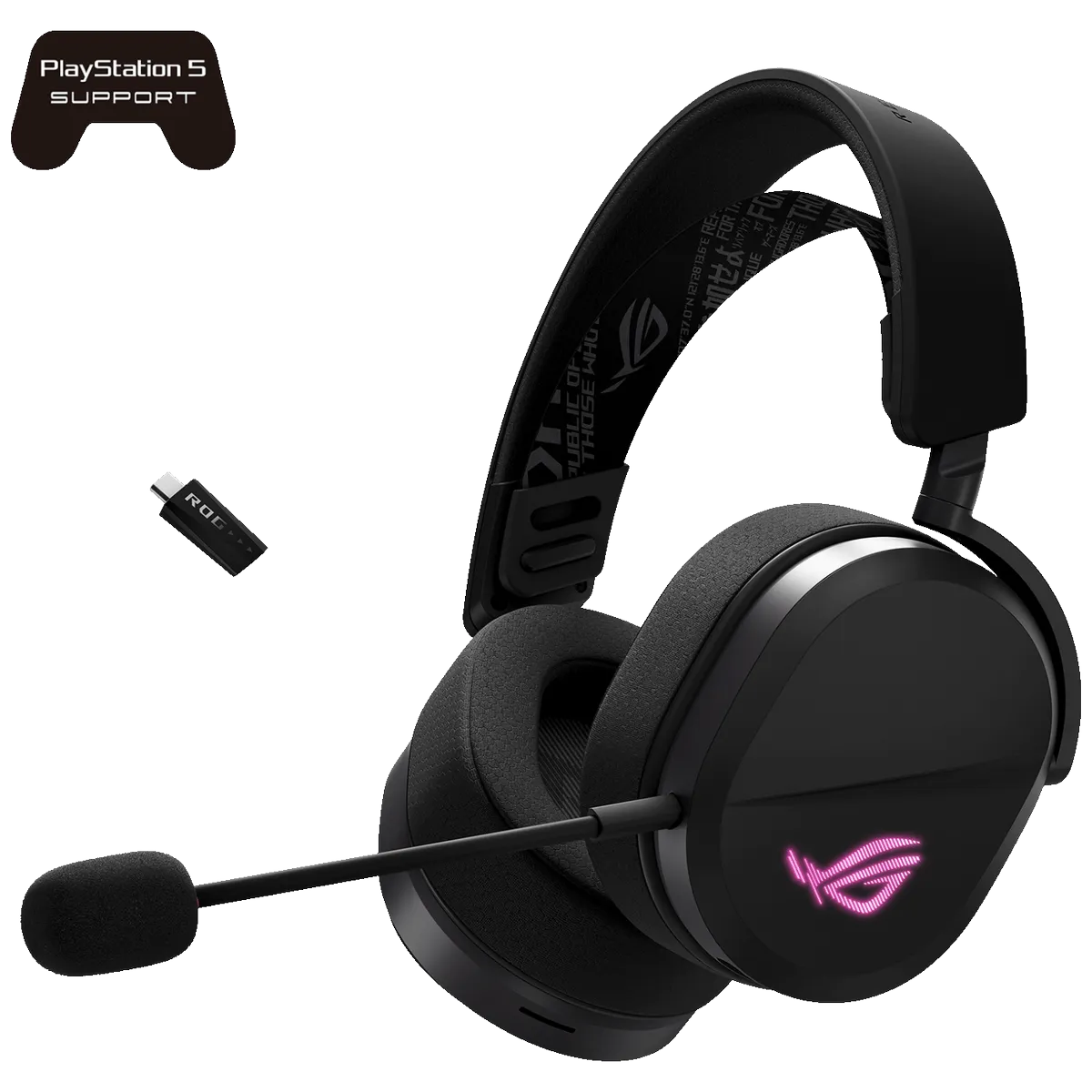 Asus Bežične gaming slušalice, RGB, Bluetooth i USB-C - ROG Pelta