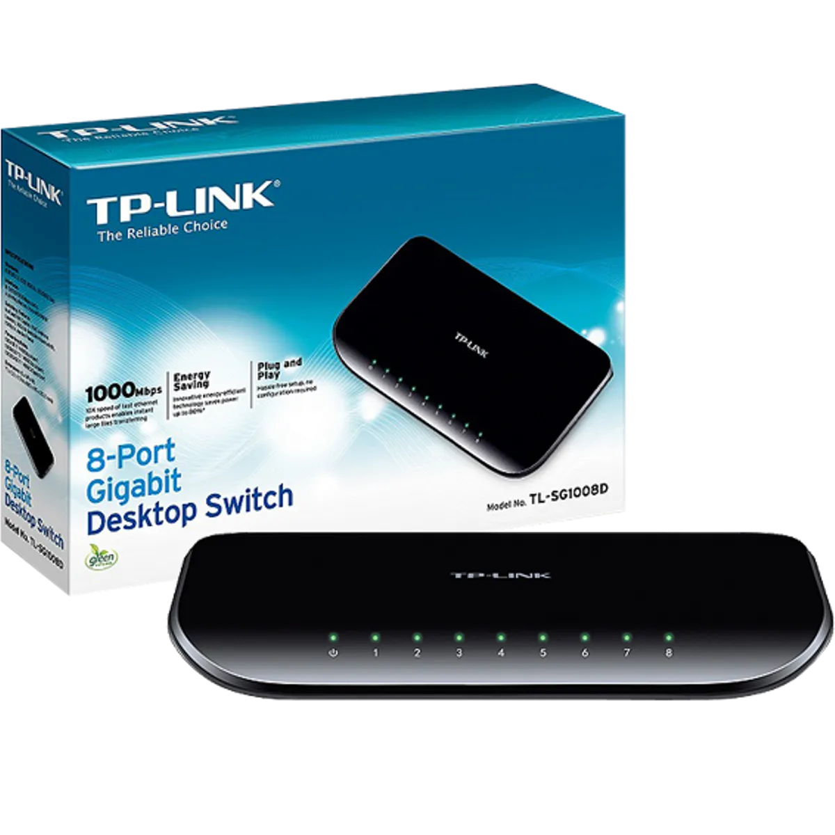 TP-LINK 8-Portni desktop switch, 5 x 10/100/1000 - TL-SG1008D