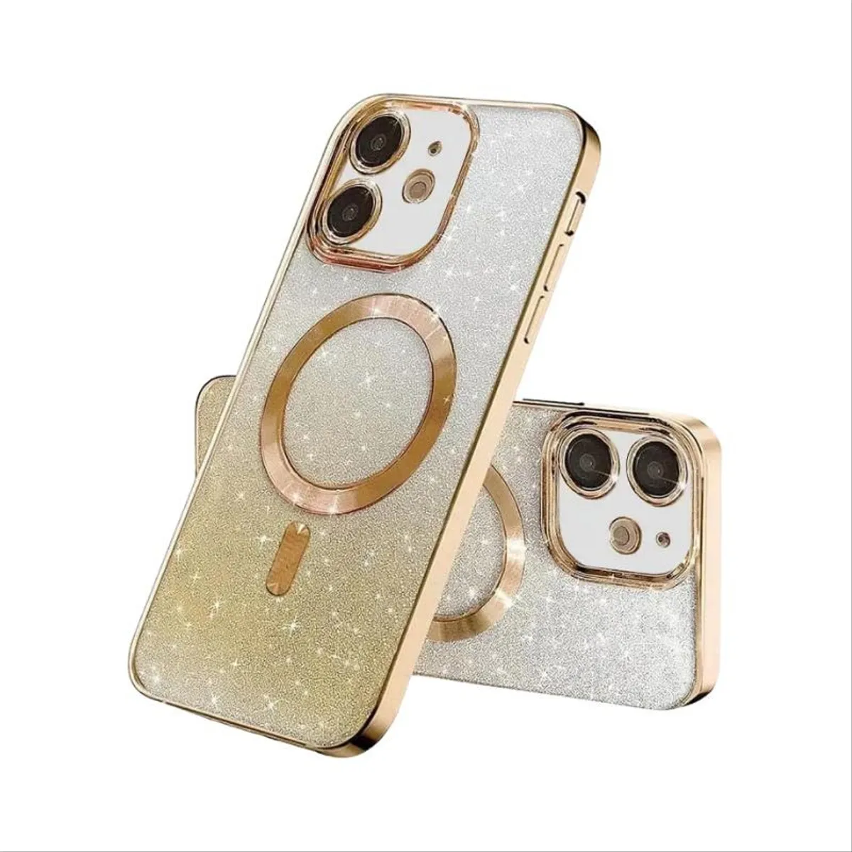 MagSafe glitter maskica iPhone 16 Pro Max Gold