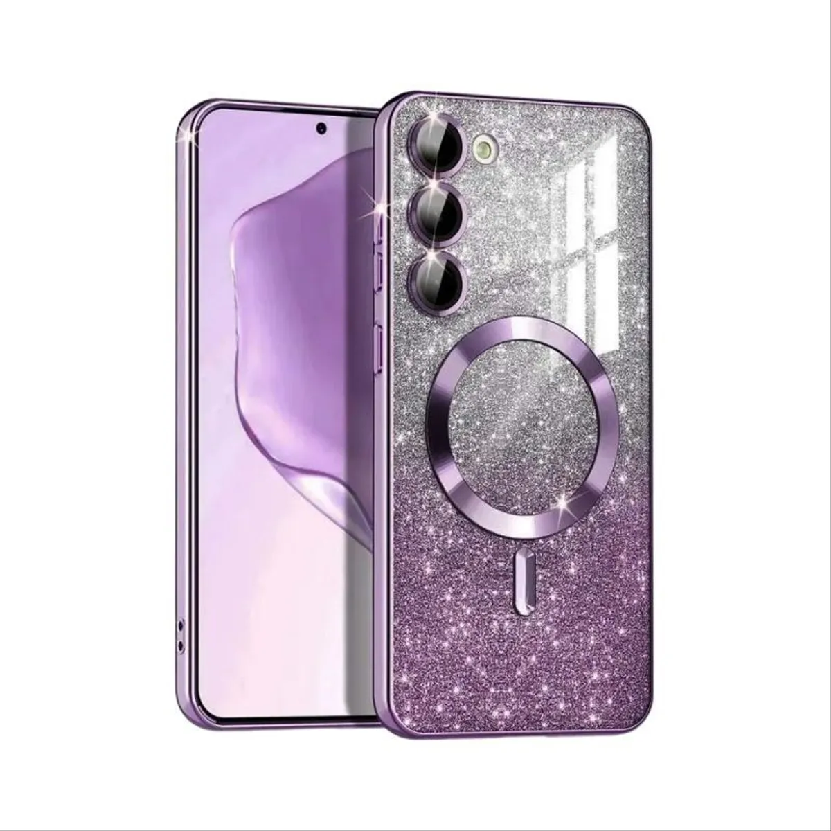 MagSafe glitter maskica Samsung A26 Purple