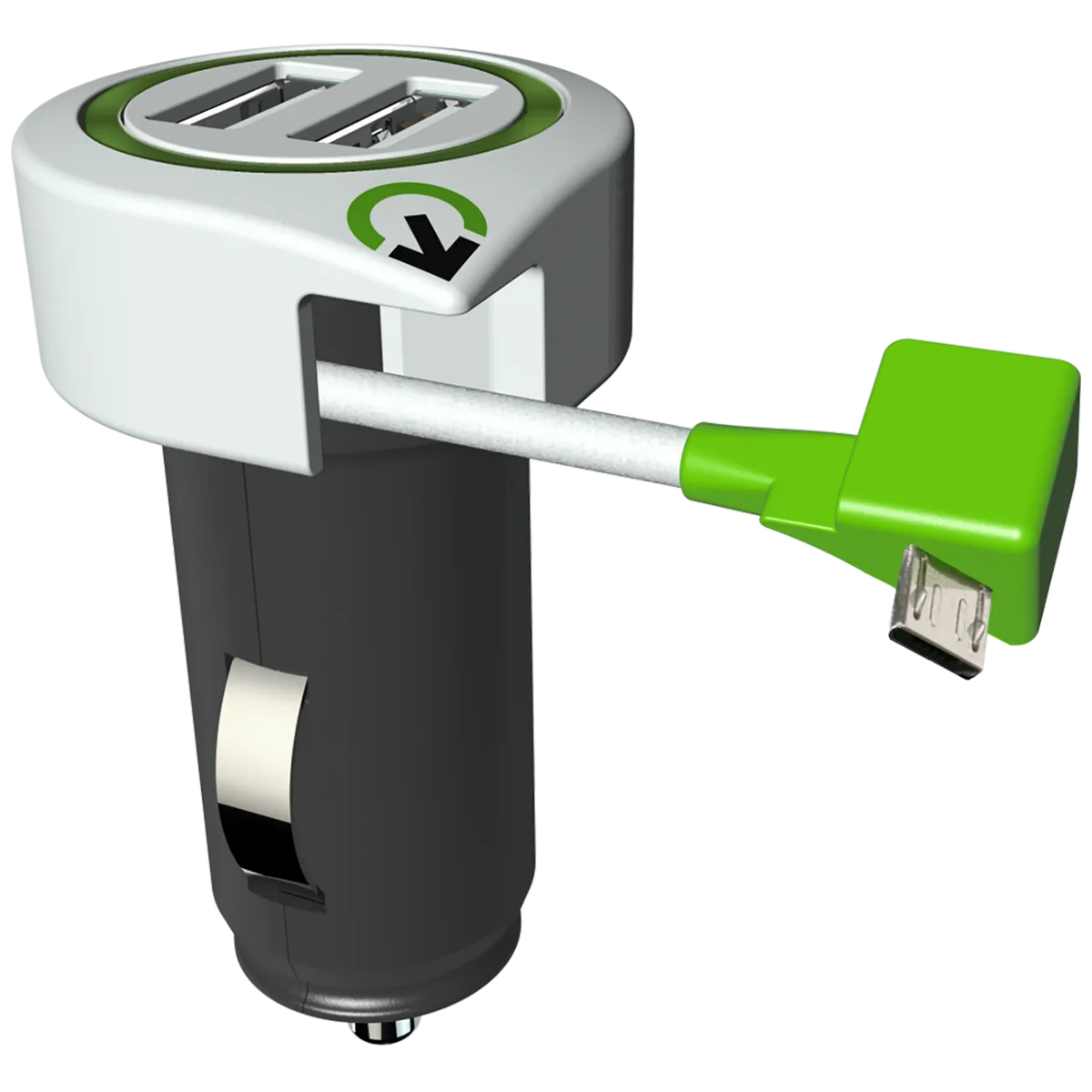 q2power Auto punjač, Dual USB, 3.1A, microUSB - TRIPLE USB CAR CHARGER M