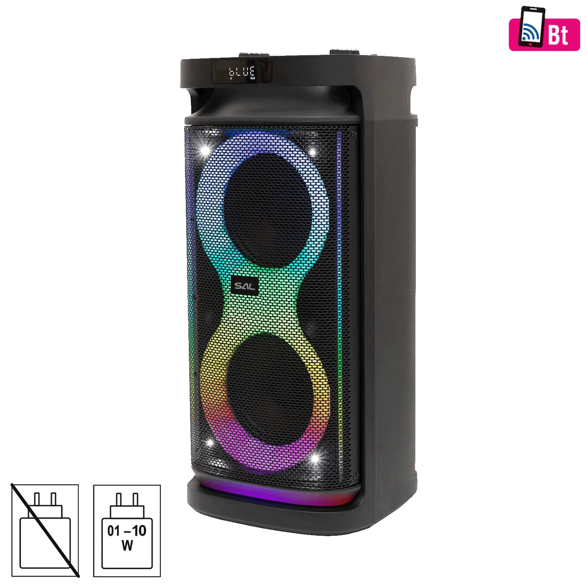 SAL Zvučnik bežični, Bluetooth, LED efekti, KARAOKE, 80W - PAR2100BT