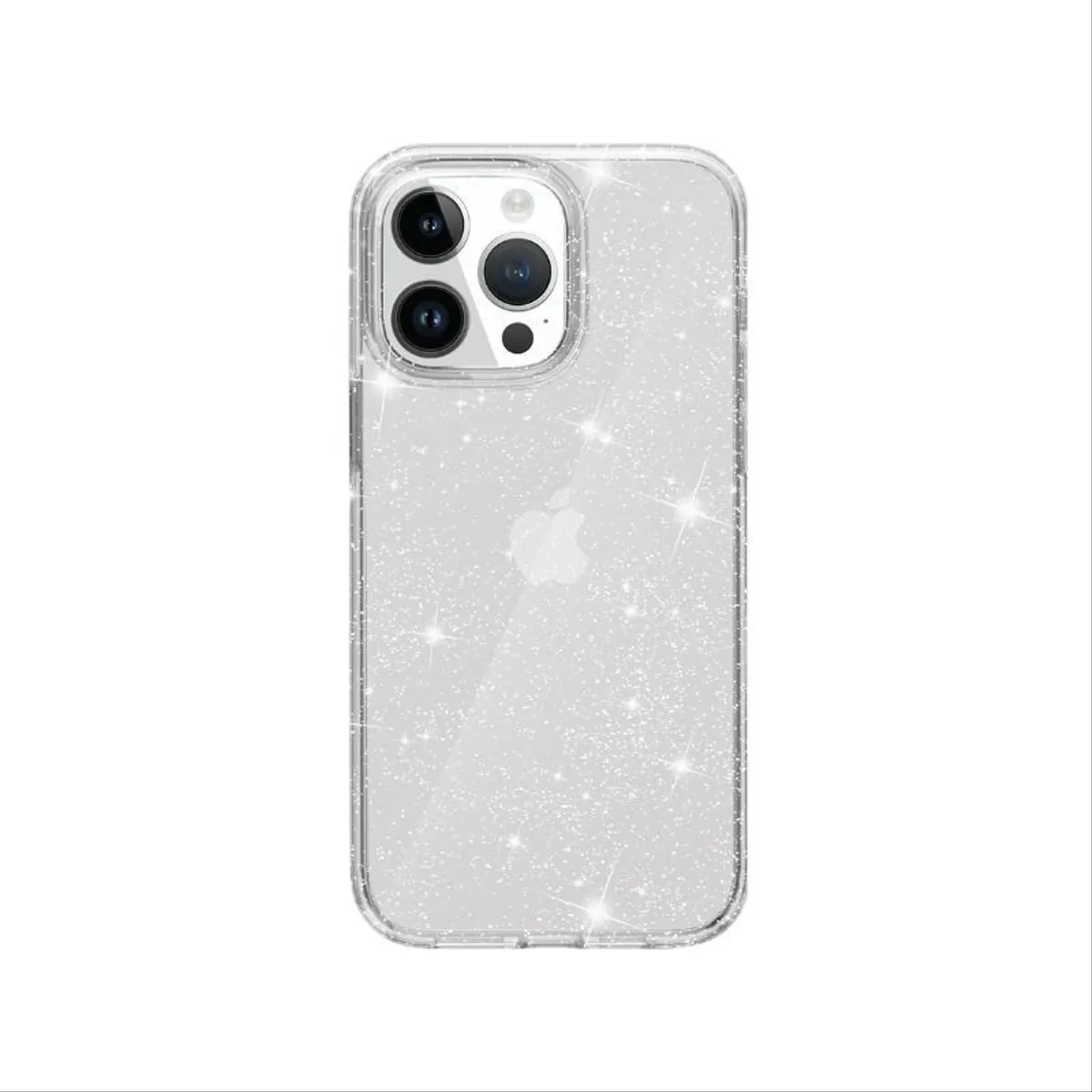 Glitter maskica iPhone 16 Pro Silver