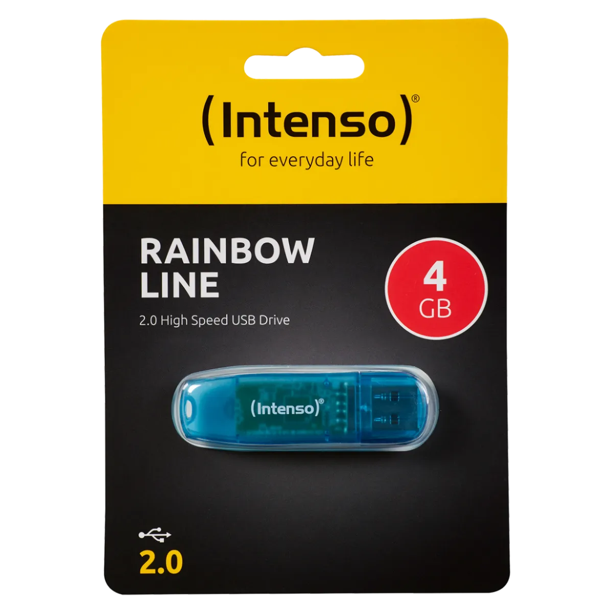 (Intenso) USB Flash drive 4GB Hi-Speed USB 2.0, Rainbow Line, PLAVI - USB2.0-4GB/Rainbow