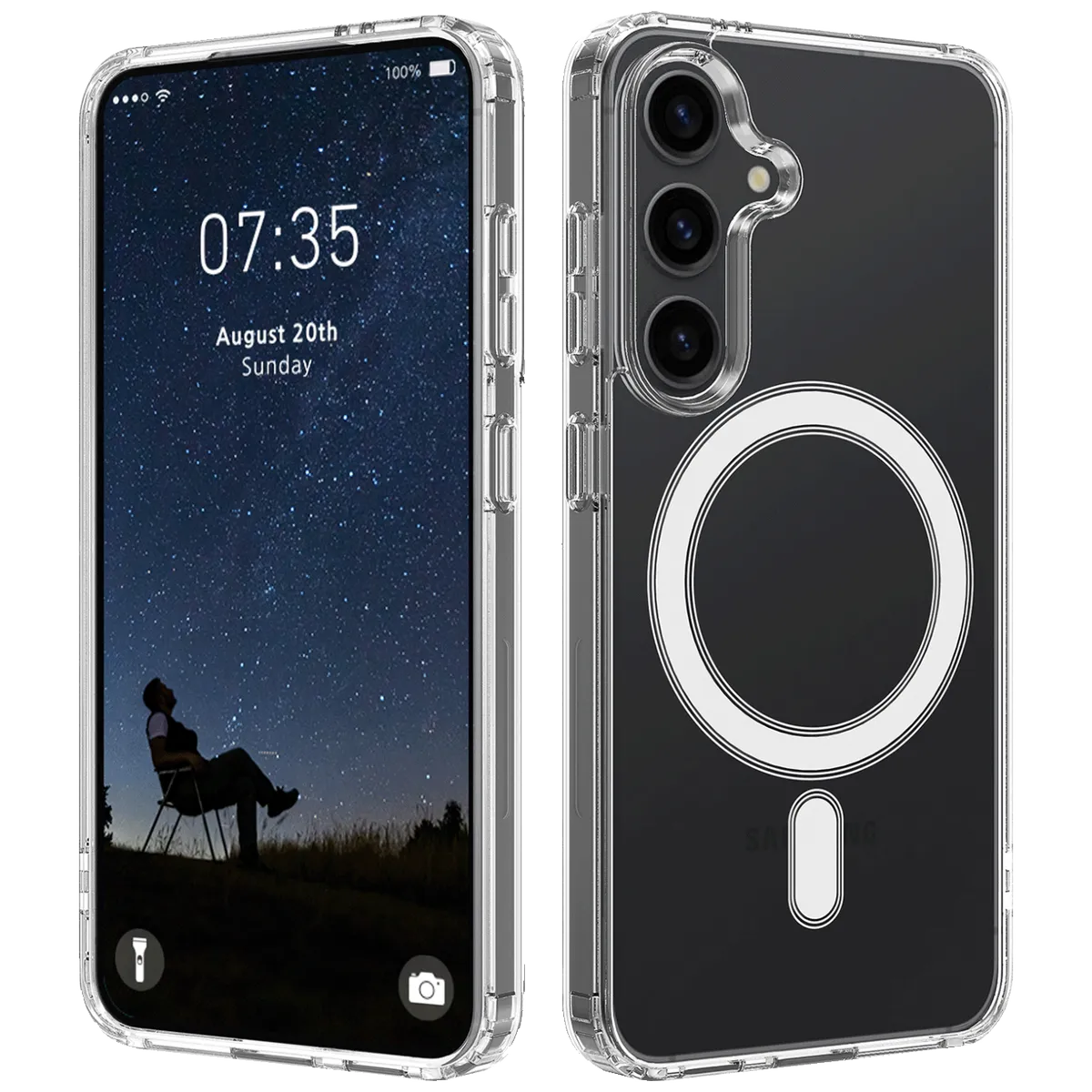 NN-Su Maska za Samsung S25, MagSafe, Transparent - Galaxy S25 MagSafe Phone Case