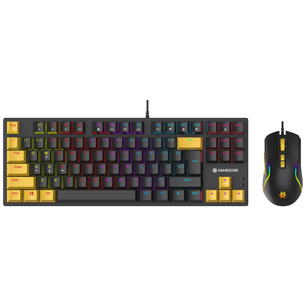 Tracer Tastatura sa osvjetljenjem, optički miš, gaming set, USB - GAMEZONE HORNET87 USB