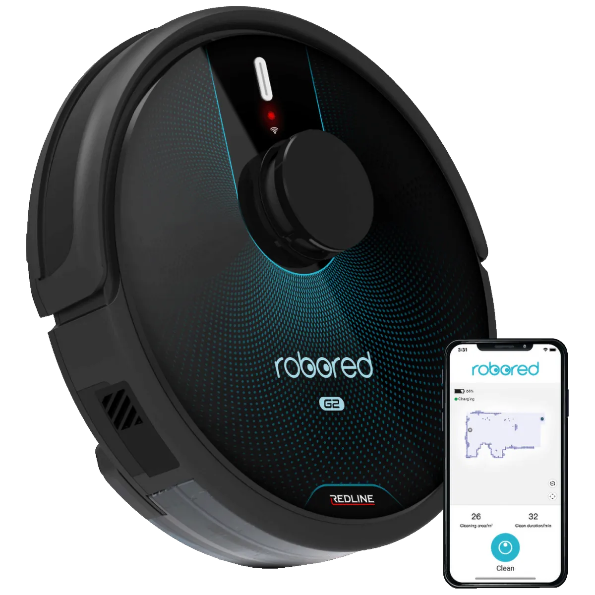REDLINE Robot, usisavač, baterija 5200 mAh, WiFi - G2 Robored