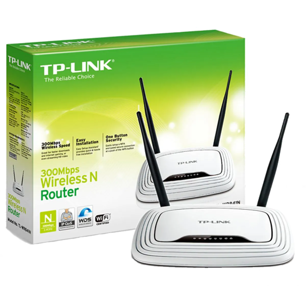 TP-LINK Wireless N Router, 4 porta, 300Mbps, 2x5dBi antena - TL-WR841N