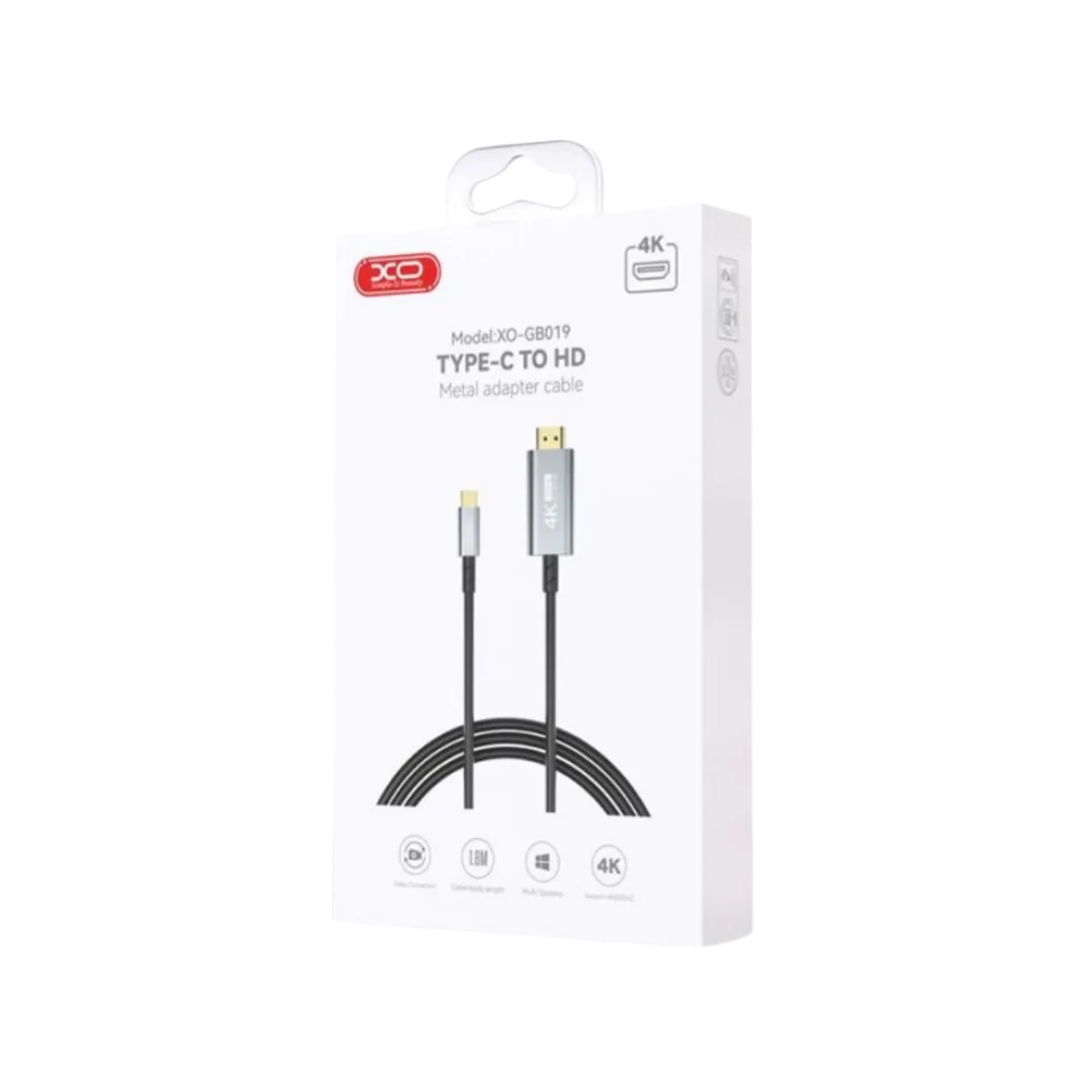 USB kabal XO GB019 HDMI Tip-C 1,8m