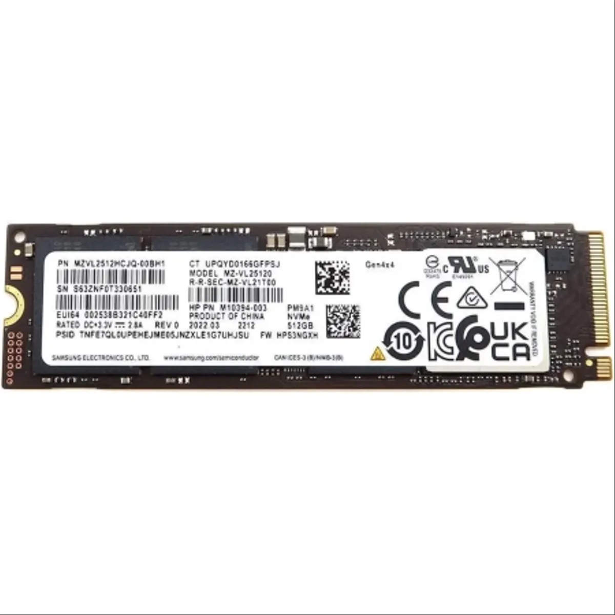 Samsung SSD 512GB PM9C1 M.2 NVMe Bulk