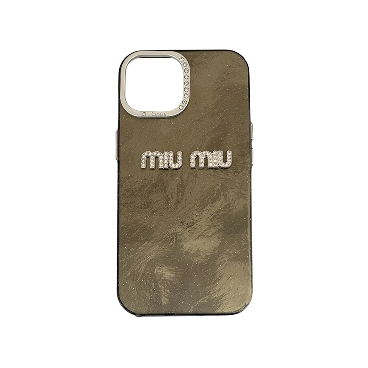 Glitter MiuMiu iPhone 16 Crna