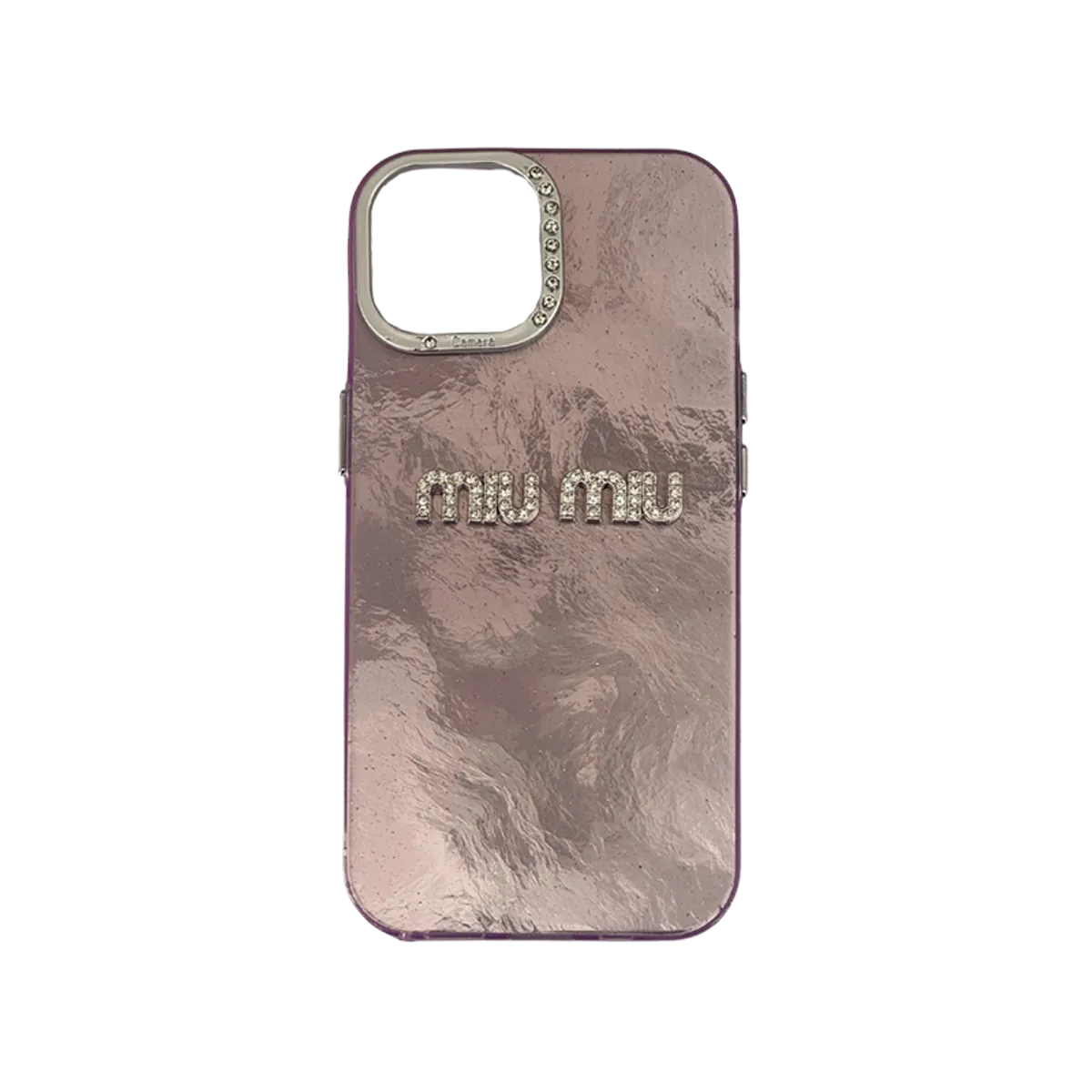 Glitter MiuMiu iPhone 16 Pro Max Ljubicasta
