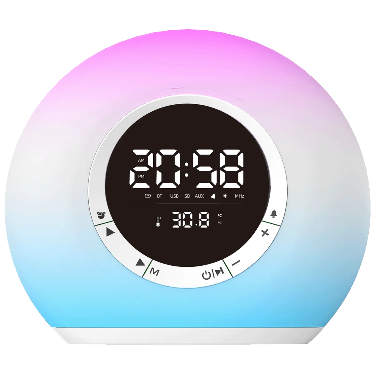 MeanIT Zvučnik bežični, Radio Alarm Sat, Bluetooth - B15