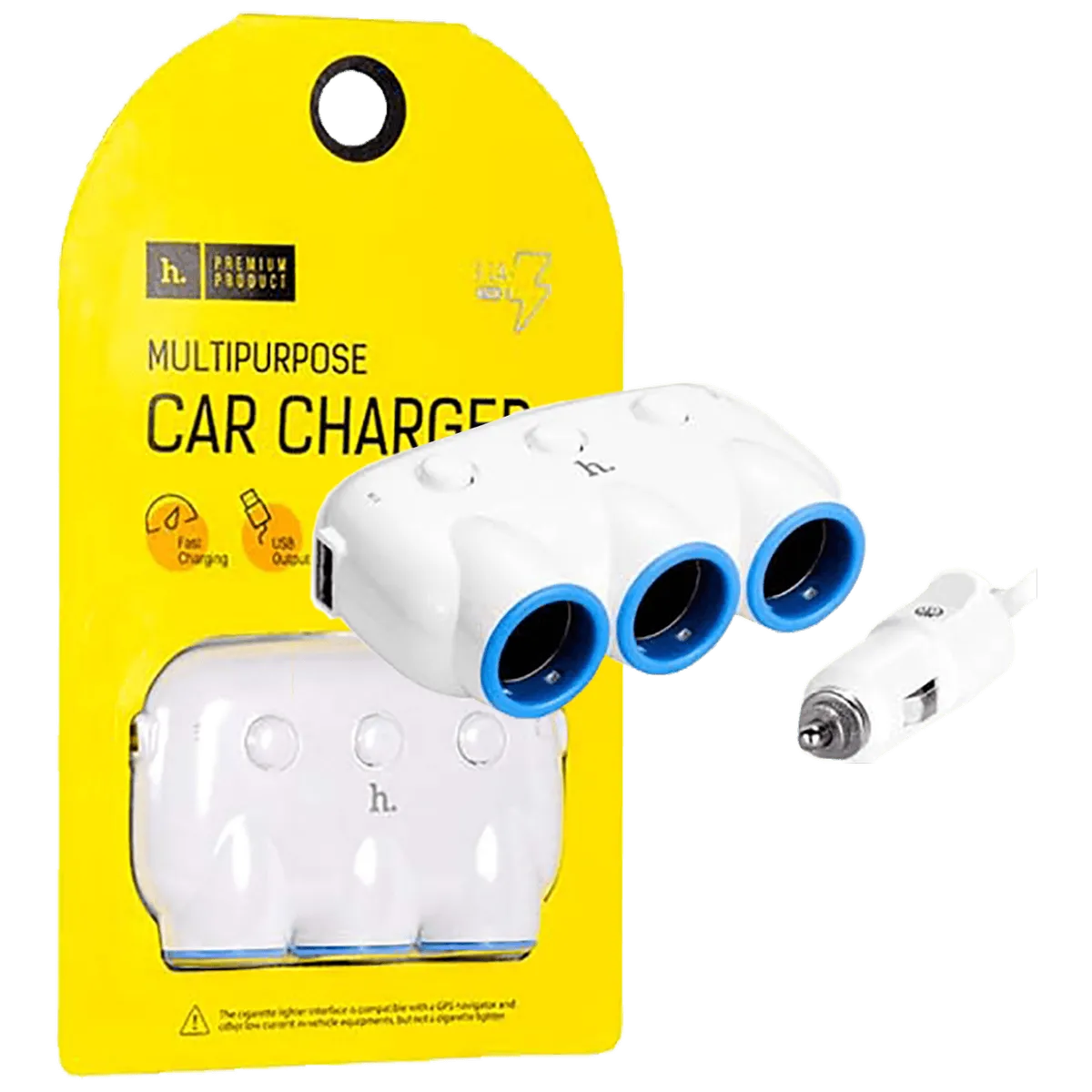 hoco. Auto punjač / razdjeljnik za smartphone, 2 x USB, 5V / 3.1 A - C1