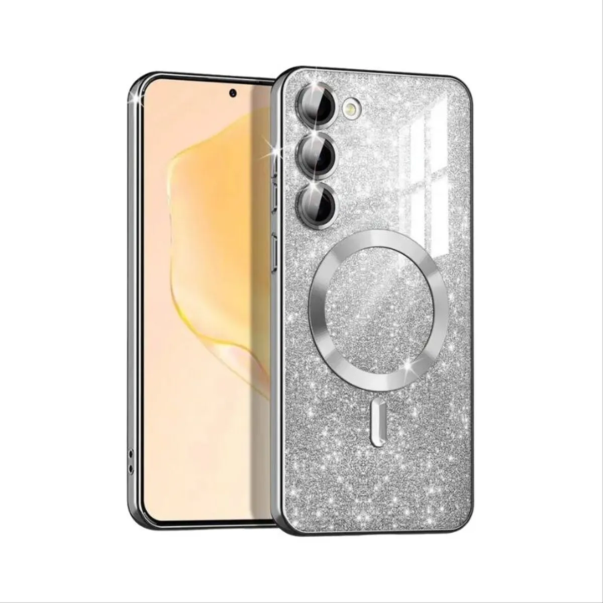 MagSafe glitter maskica Samsung S25+ Silver