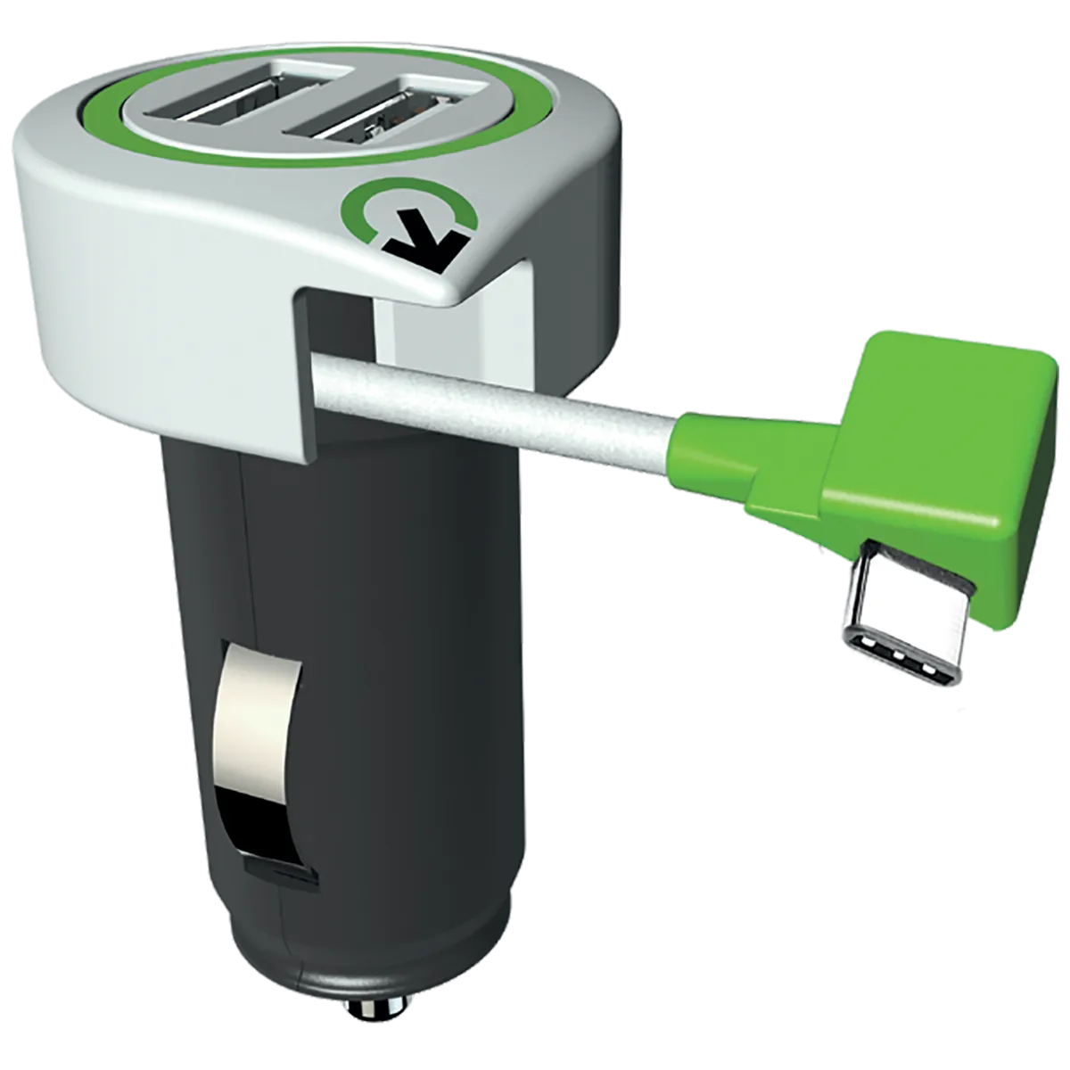 q2power Auto punjač, Dual USB, 3.1A, type C konektor - TRIPLE USB CAR CHARGER C