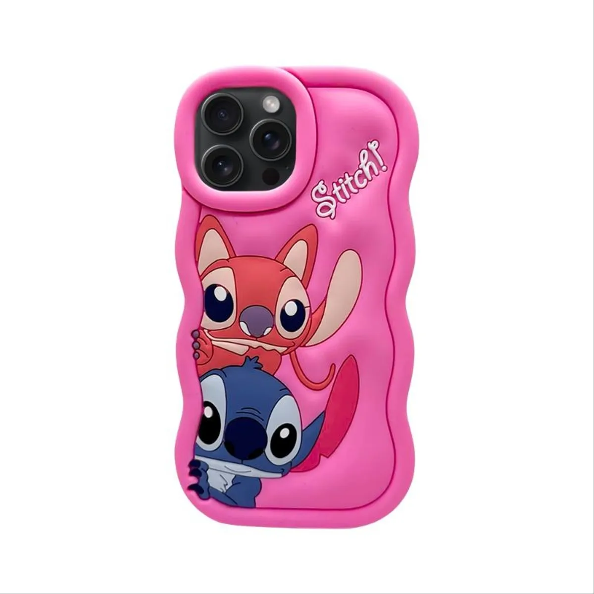 Silikonska maska Stitch iPhone 16 Pro Roza