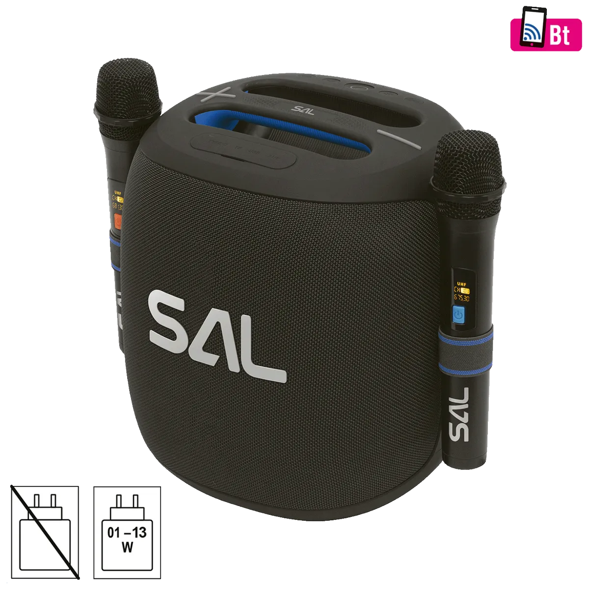 SAL Zvučnik bežični sa mikrofonom,Boombox,Bluetooth,100W,IPX5 - PARCUBE