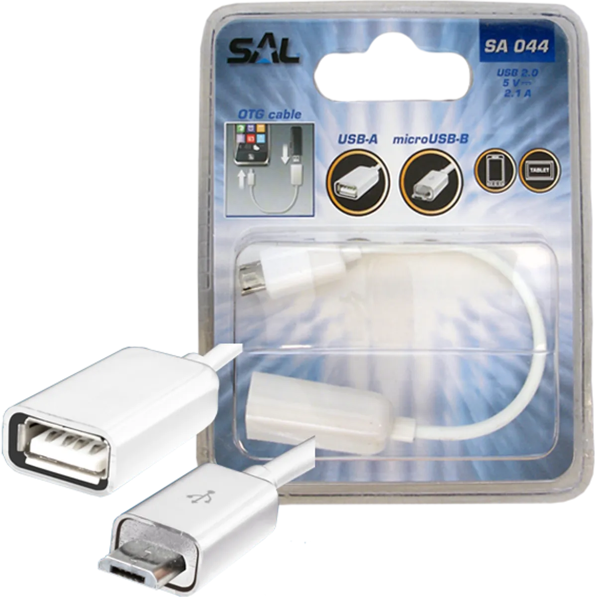 SAL USB micro OTG kabl, dužina 16 cm, USB 2.0 - SA 044