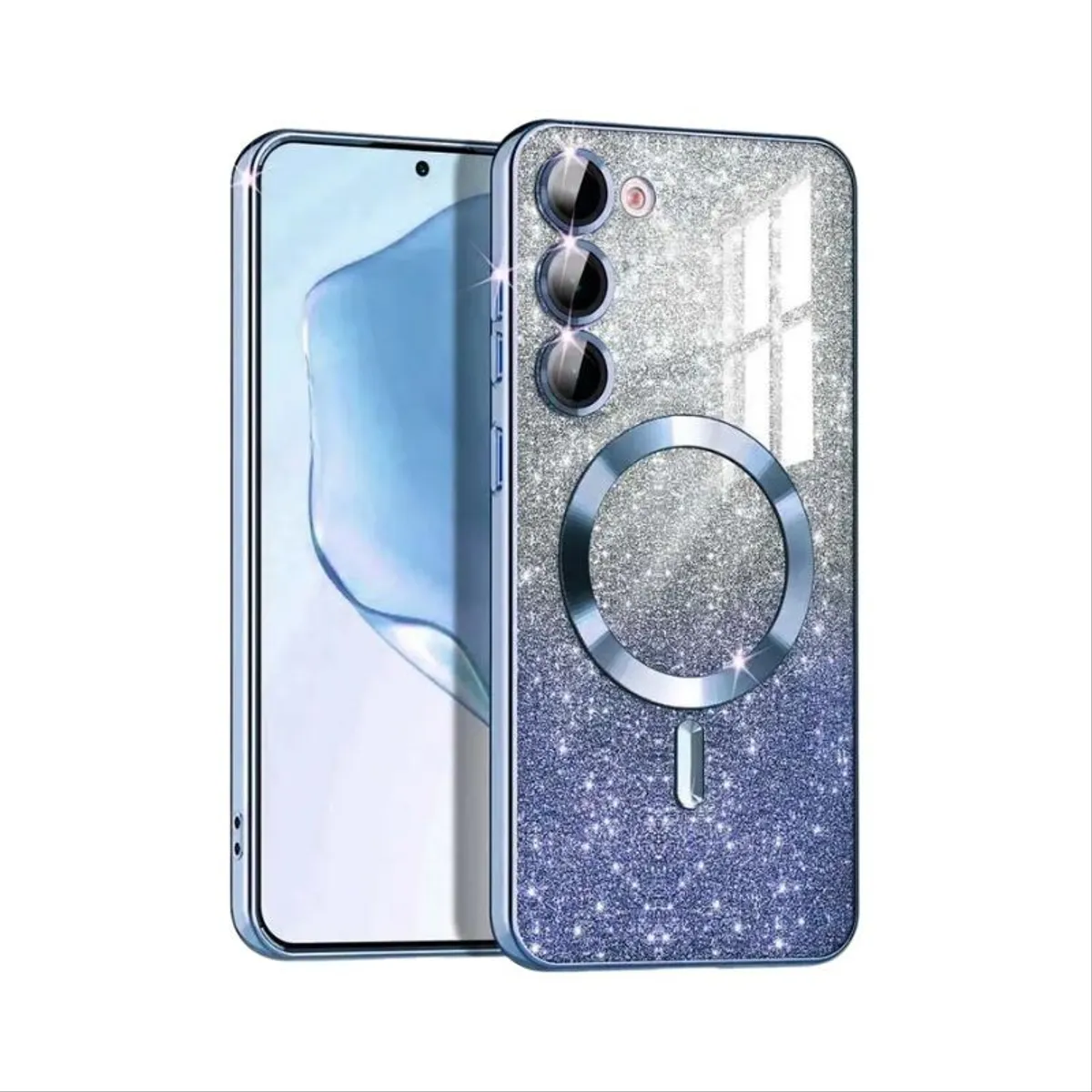 MagSafe glitter maskica Samsung S25 Blue