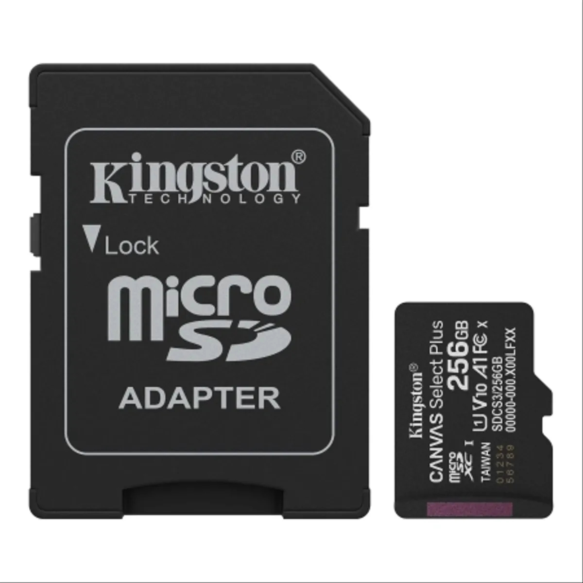 Kingston MicroSD Canvas Select Plus Memory Card 256GB A1 Class10