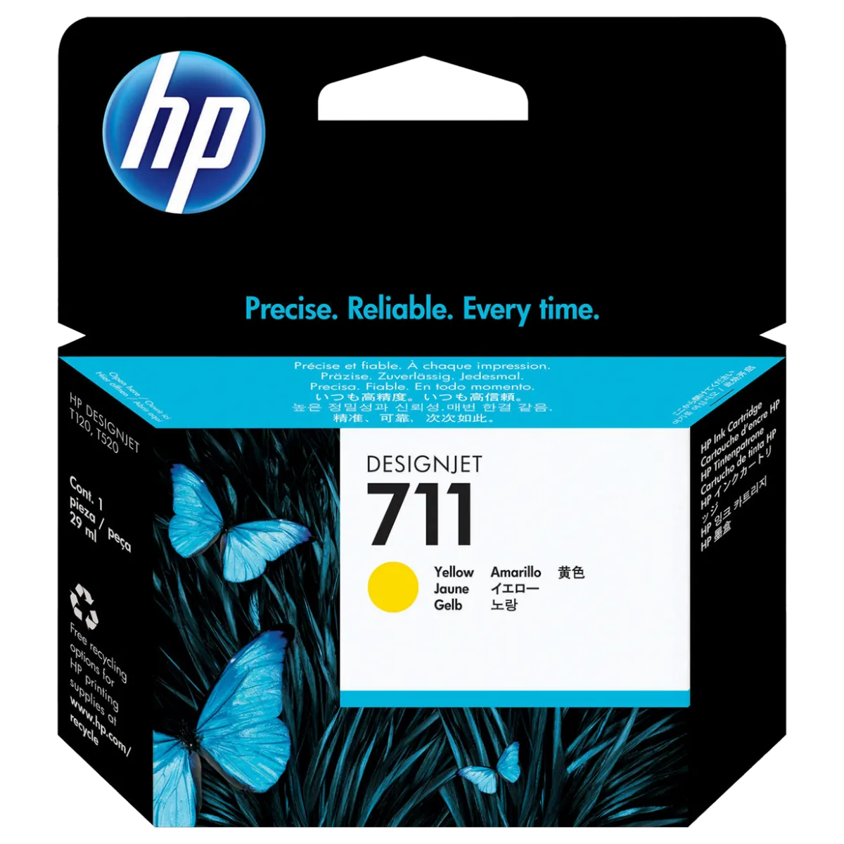 HP Tinta 711 ( CZ132A ), 29ml, yellow