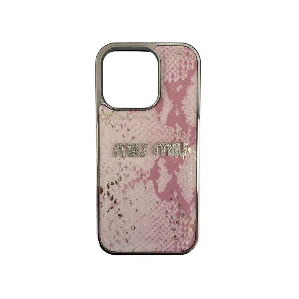 Shine MiuMiu maskica iPhone 16 Pro Roza