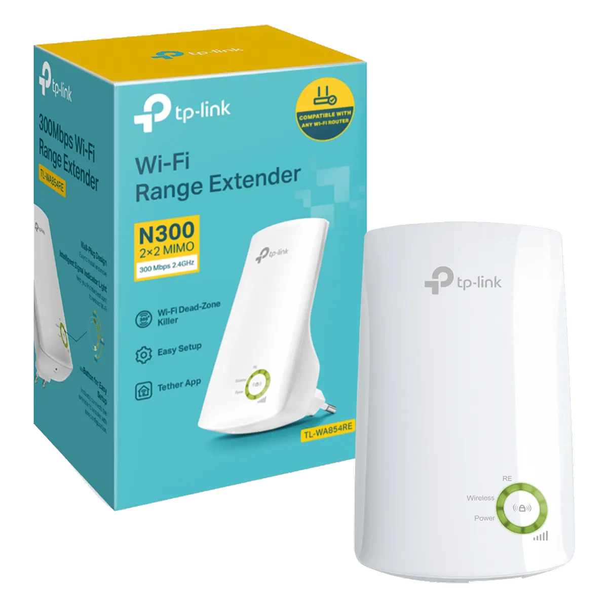 TP-LINK Wireless-N Extender-Access Point, 300Mbps, 2,4GHz - TL-WA854RE