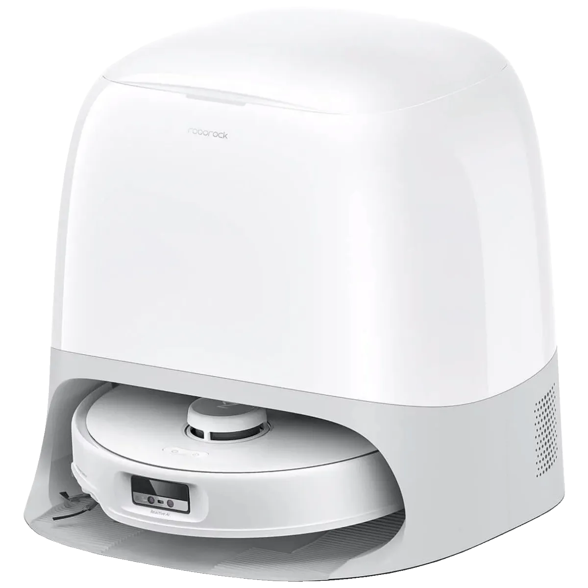 Roborock Robot usisavač sa stanicom za pražnjenje, 6400 mAh, WiFi - Qrevo Curv White