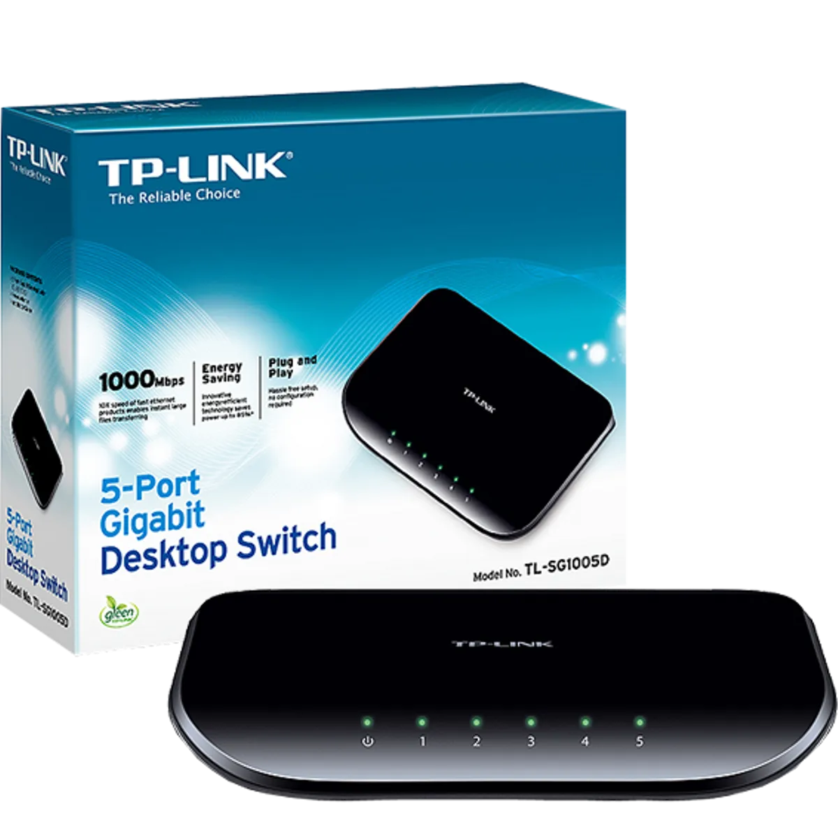 TP-LINK 5-Portni desktop switch, 5 x 10/100/1000 - TL-SG1005D