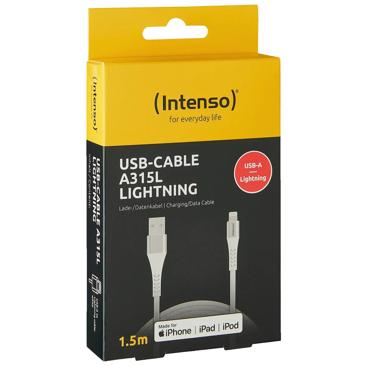 (Intenso) USB kabl za smartphone, USB - A to Lightning, 1.5 met. - USB-Cable A315L