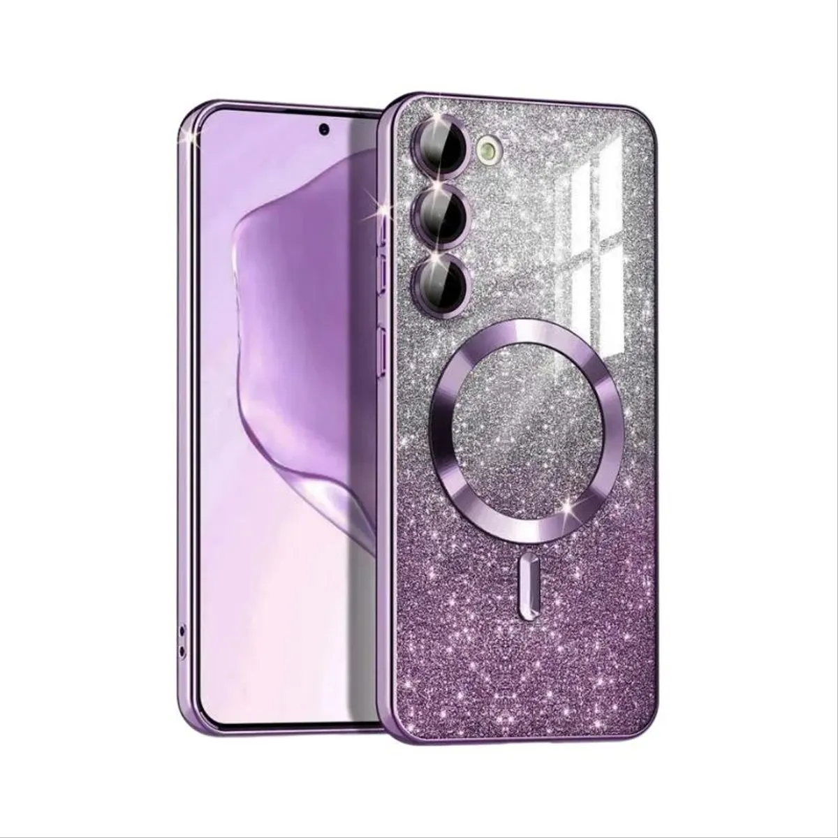 MagSafe glitter maskica Samsung S25 Purple
