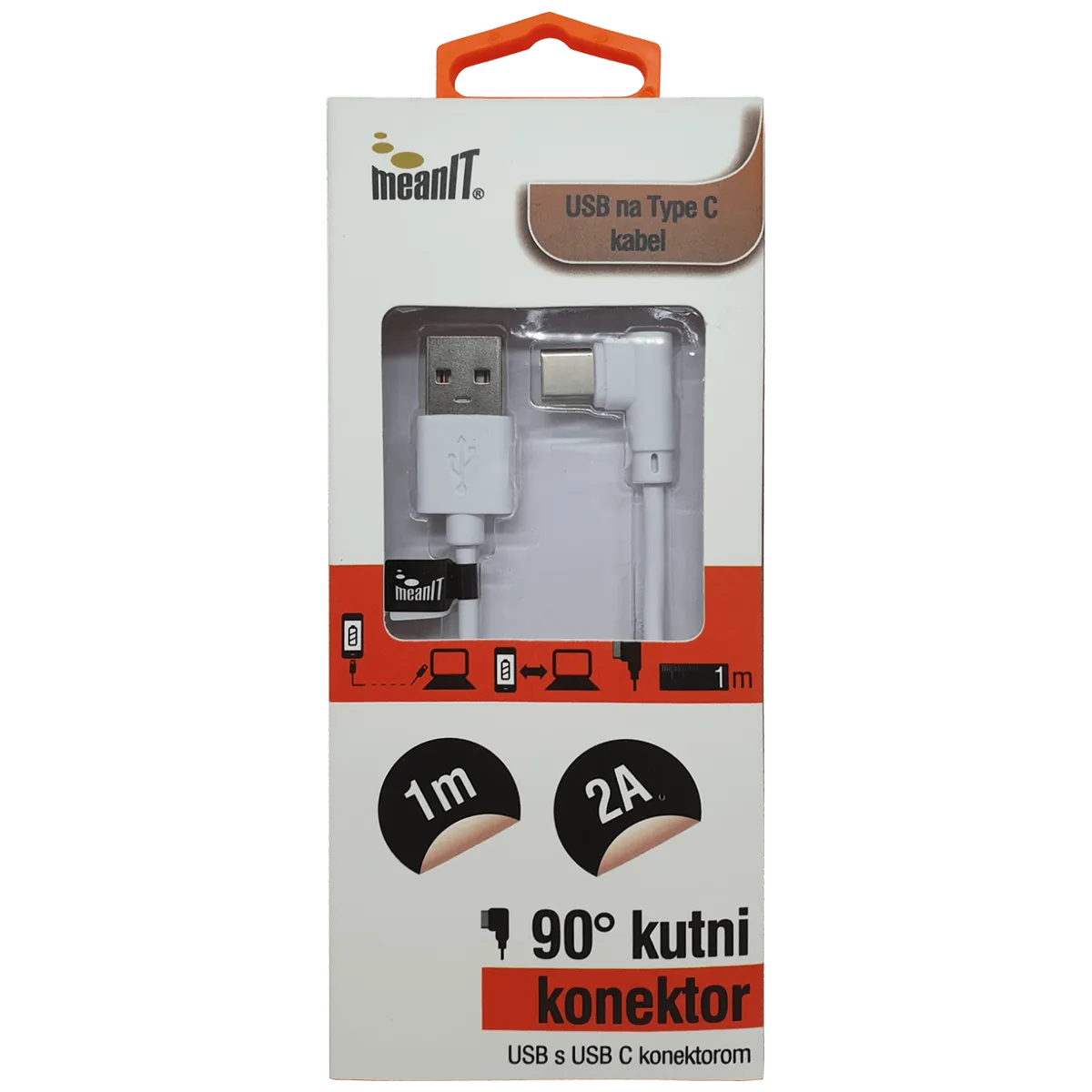 MeanIT USB kabl za smartphone, USB / USB C, 1 met - KMUSBC1