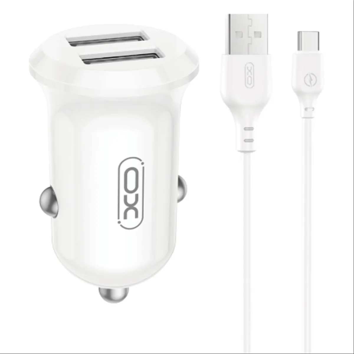 XO CC67 Car charger + Type-C Cable White