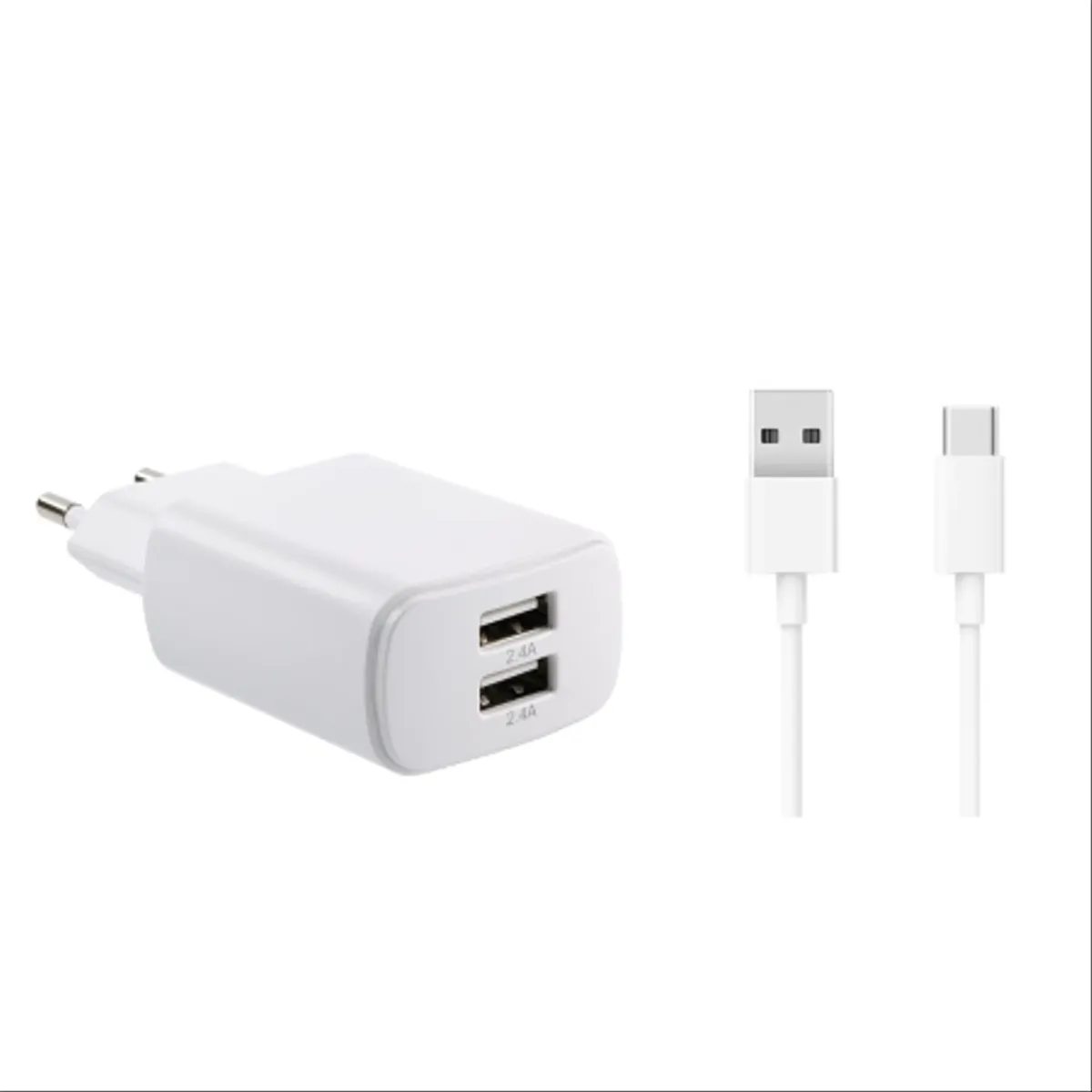 XO L109 Dual USB 2.4A Charger + Type-C cable