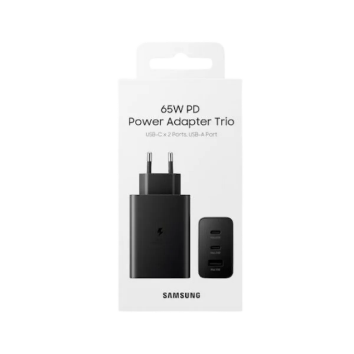 Kucni punjac Samsung Original TRIO 65W USB-A USB-C x2 Black EP-T6530