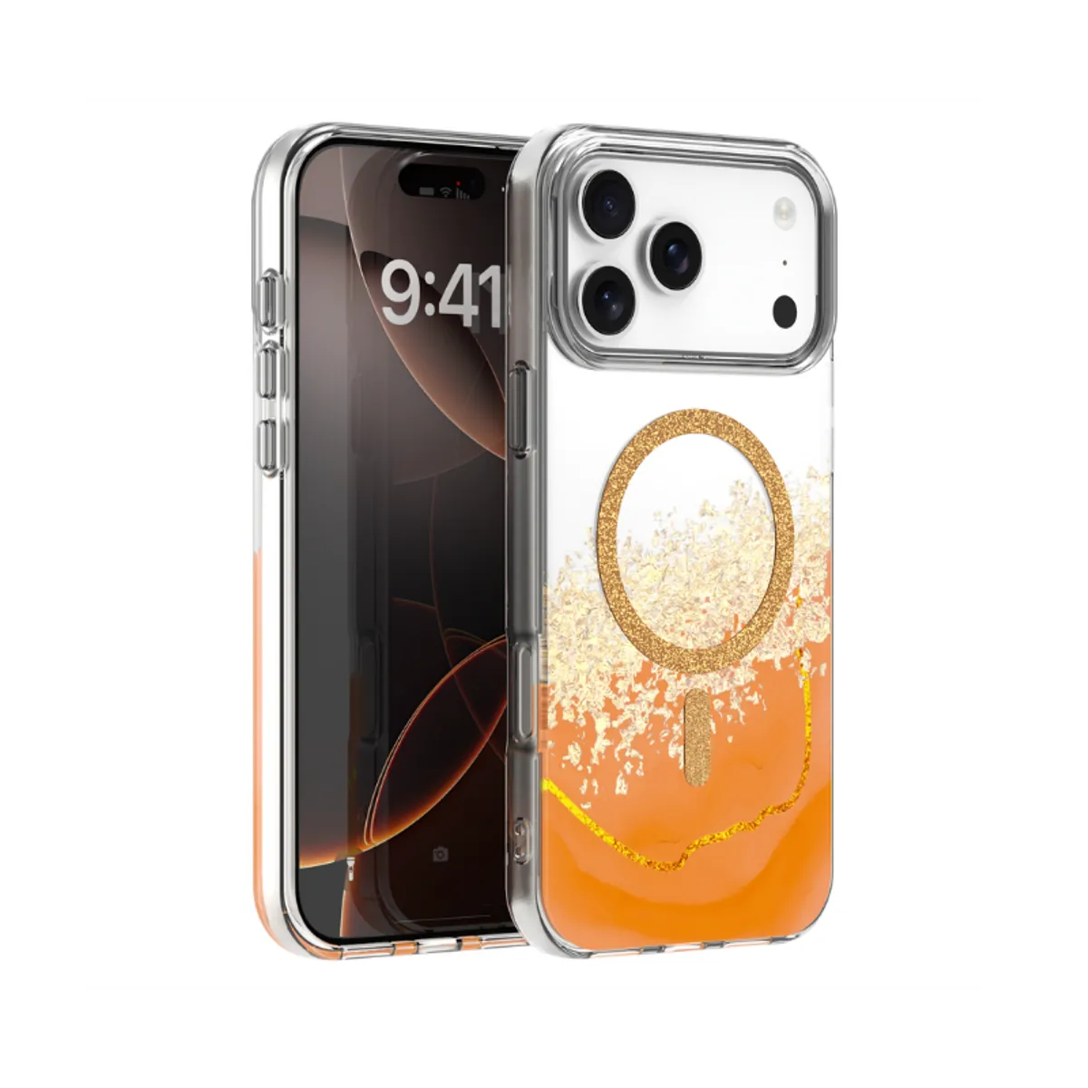 Magsafe Epoxy maskica iPhone 16 Orange