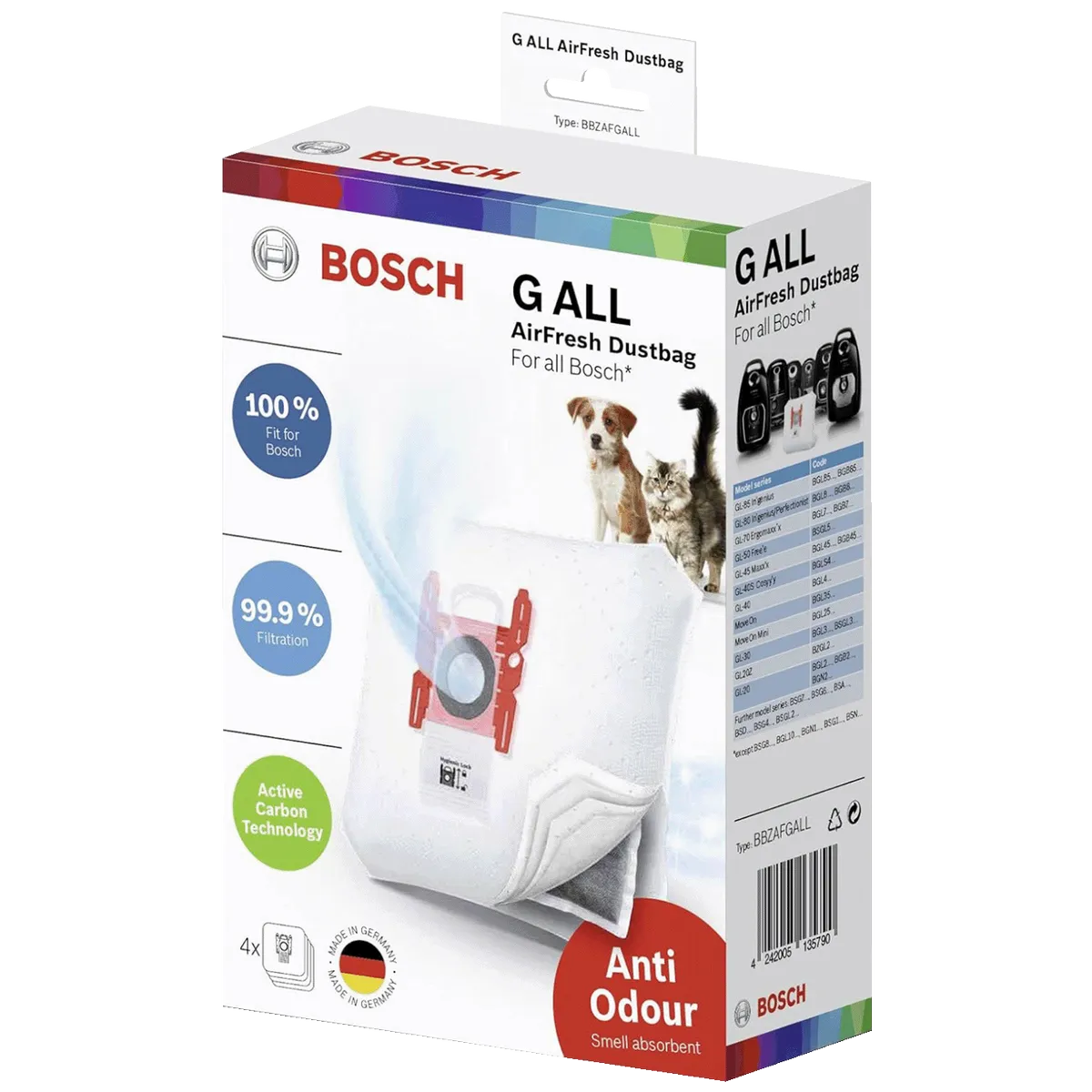 Bosch Vrećice za Bosch usisavače AirFresh G ALL, pakiranje 4 kom. - BBZAFGALL