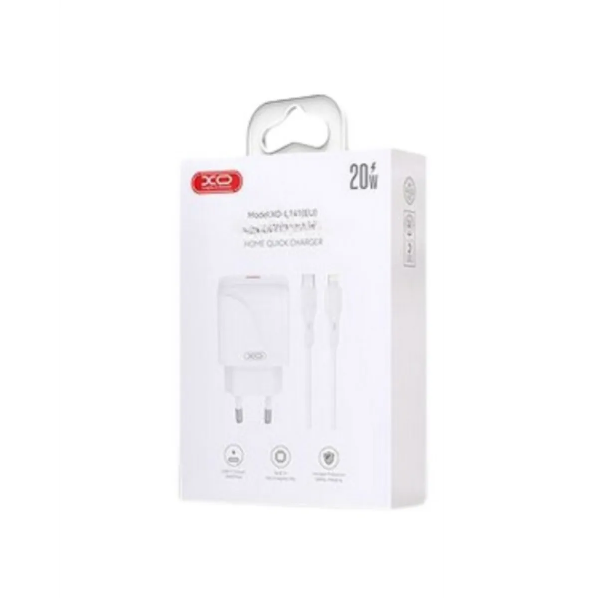 Kucni punjac XO L141 ulaz C 20W white + type-C cable