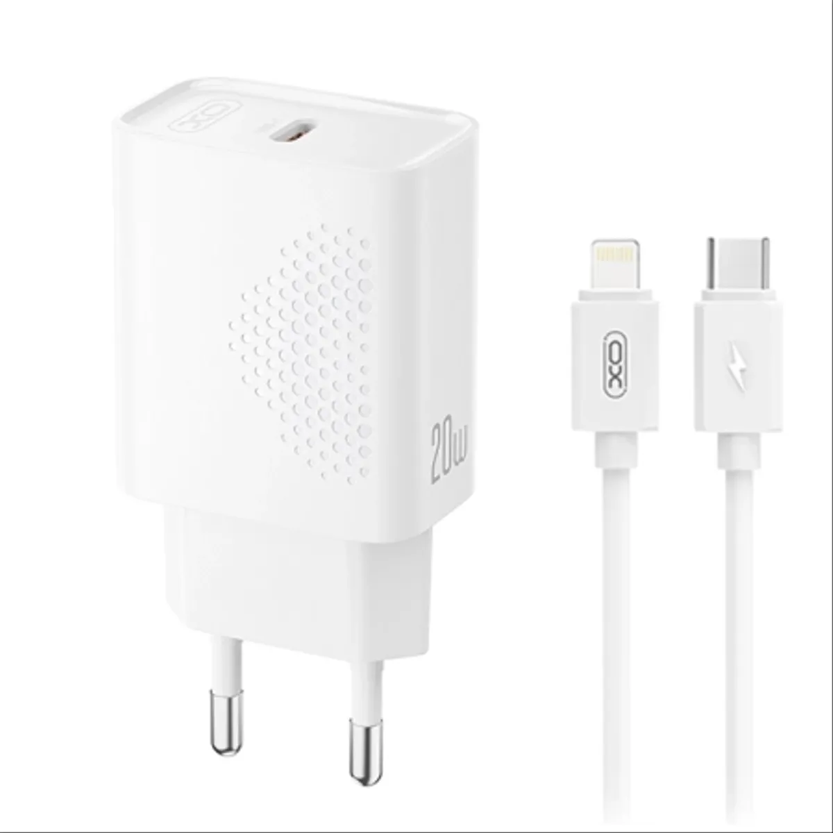 XO L160 20W Type-C Fast Charger + Lightning cable
