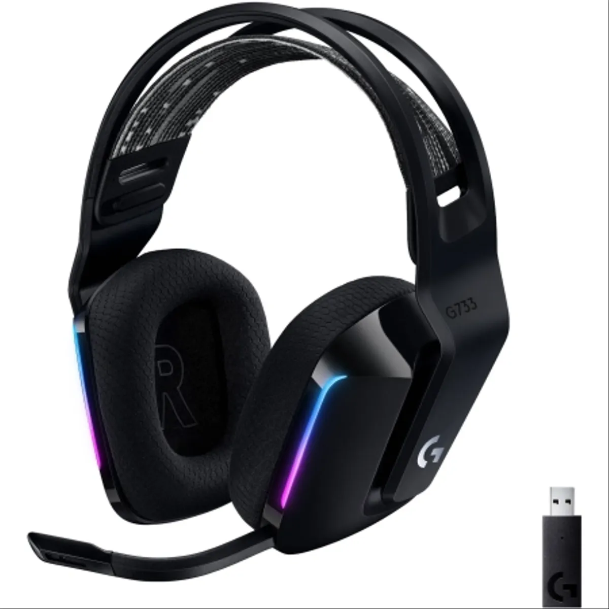 Bluetooth slušalice Logitech Gaming G G733 DTS Black