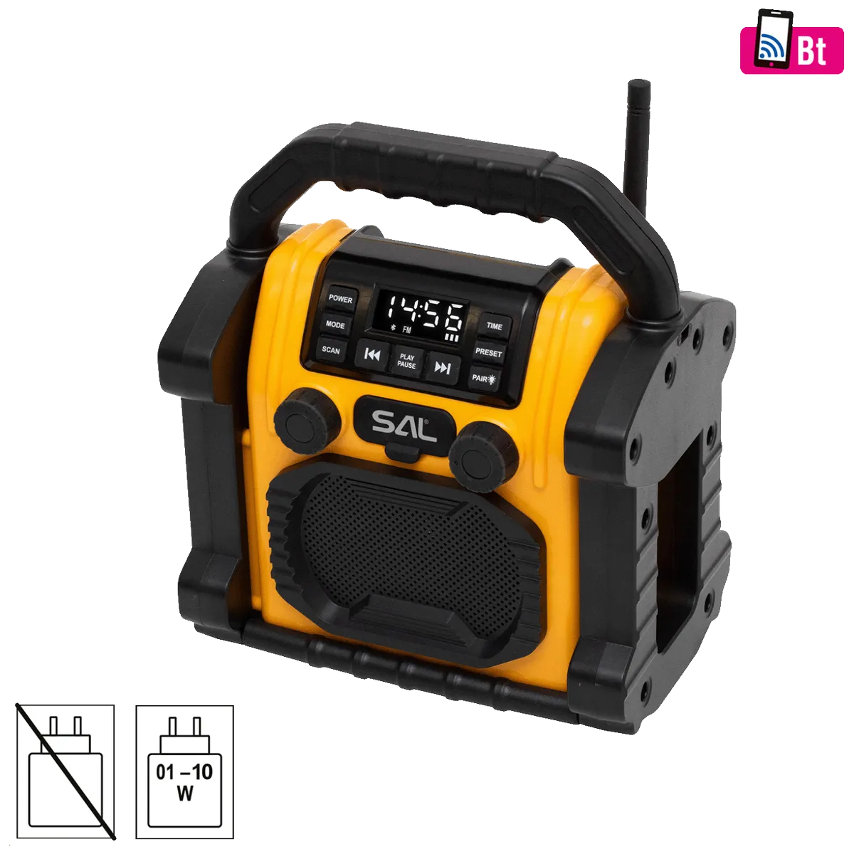 SAL Zvučnik bežični, Bluetooth, Power Bank, FM, 10W - BTWORKPRO