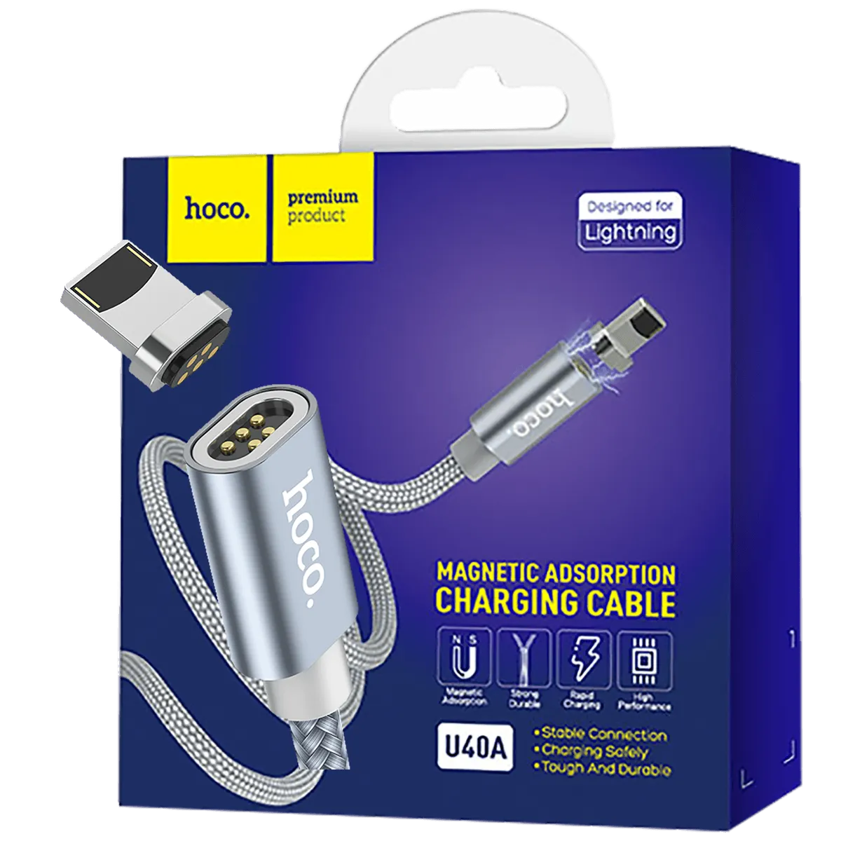 hoco. USB kabl za iPhone, metal magnetic, Lightning, 2.0 A - U40A Magnetic Lightning