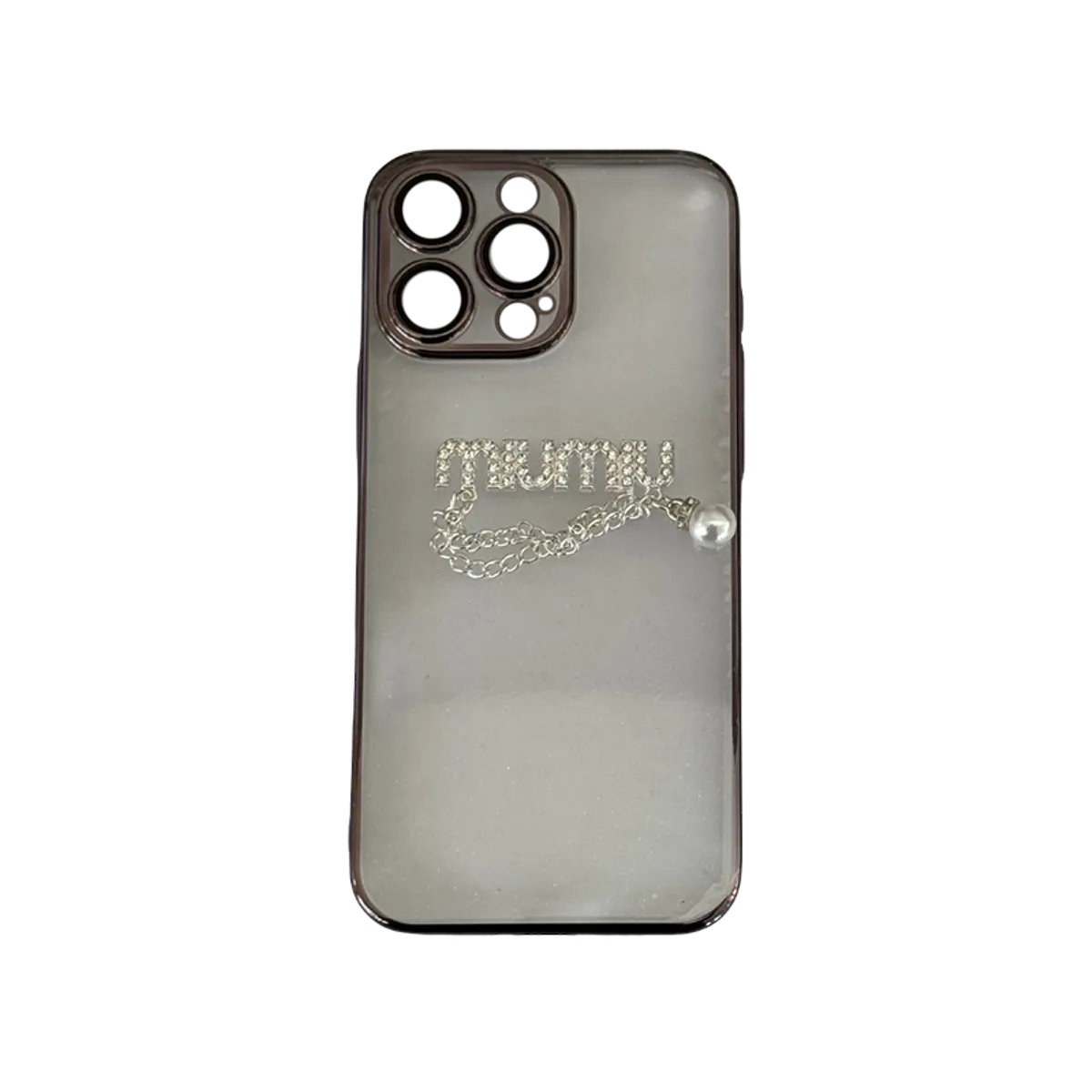Clear MiuMiu maskica iPhone 16 Pro Max Black