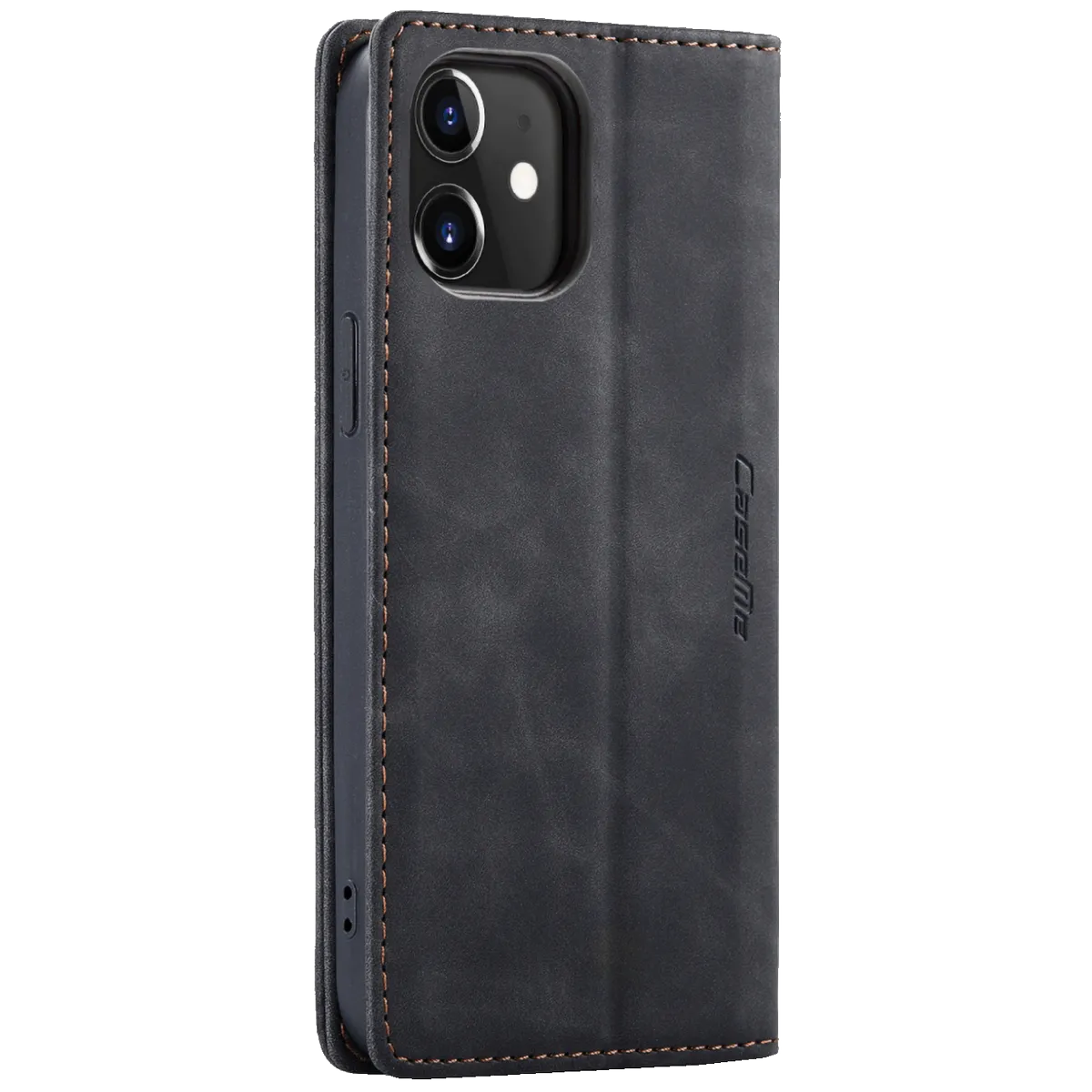 CaseMe Futrola preklopna za iPhone 12/12 Pro Max, koža, crna - Flip Lea. P. Case iPhone 12/12 Pro