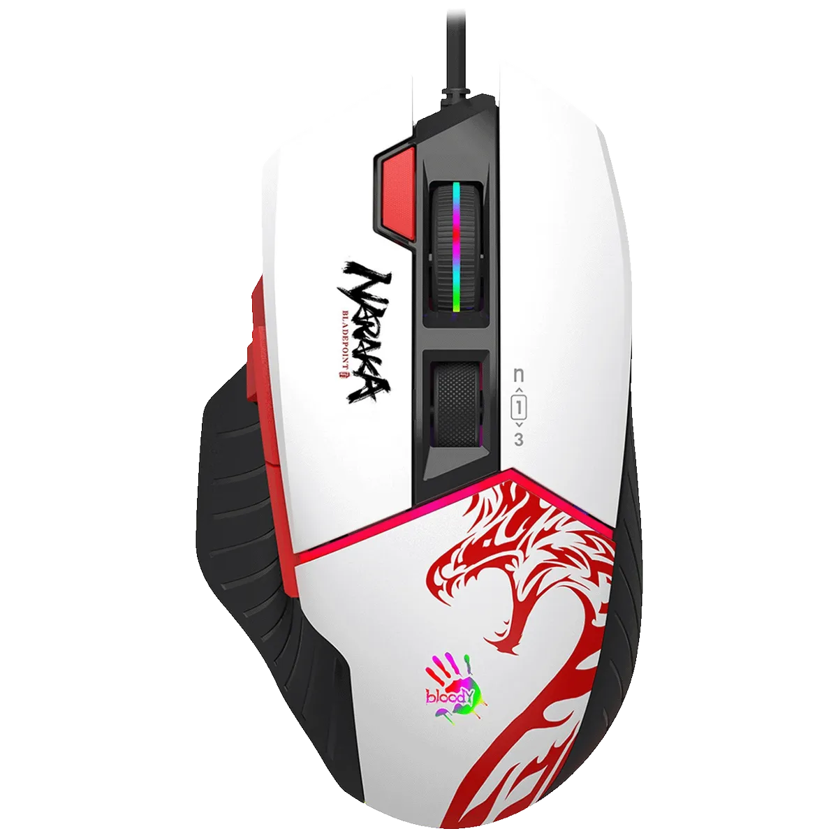 Bloody Miš optički, gaming, 20.000 CPI, RGB, USB - A4-W95 ULTRA NARAKA