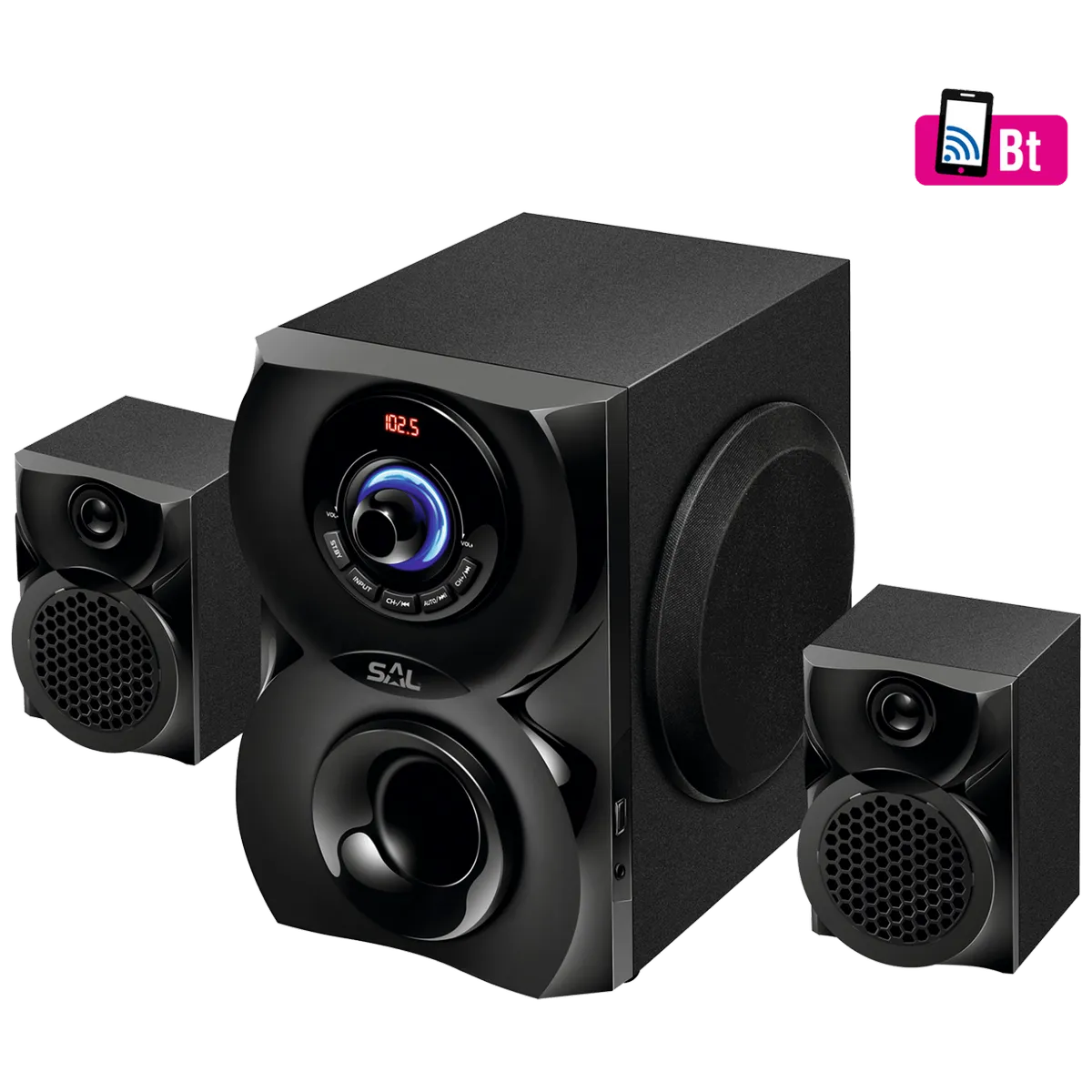 SAL Zvučnik, set 2.1 stereo, Bluetooth, MP3, FM radio, AUX - BT 201
