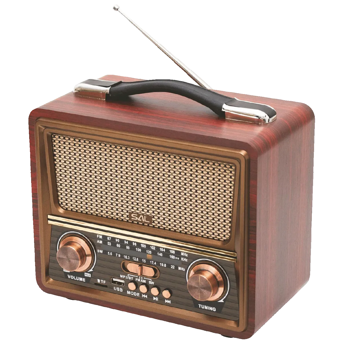 SAL Retro radio + BT bežični zvučnik, FM, MP3, USB/microSD - RRT22